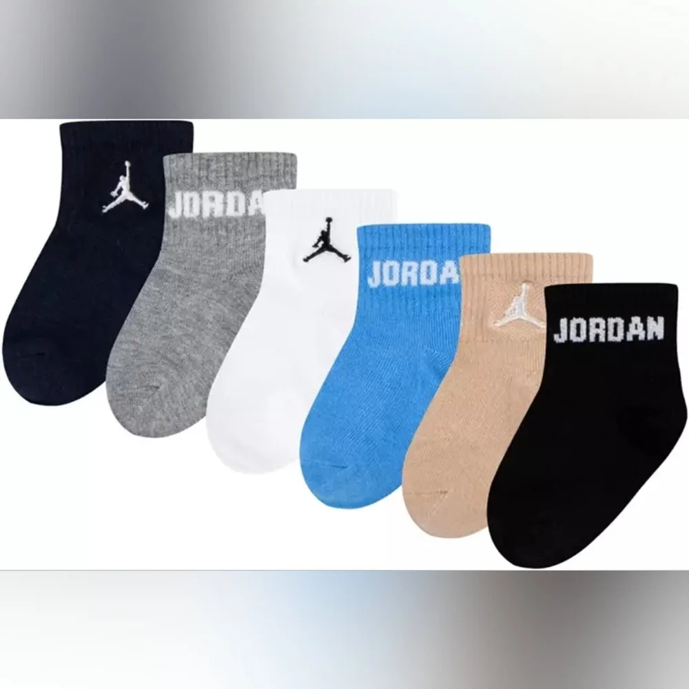 Jordan Toddler Kids Ankle Socks 6 Pairs 2-4 Years NWT